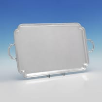 Antique Sterling Silver Tray - Goldsmiths & Silversmiths Co., hallmarked in 1910 London - George V - Thumbnail 1