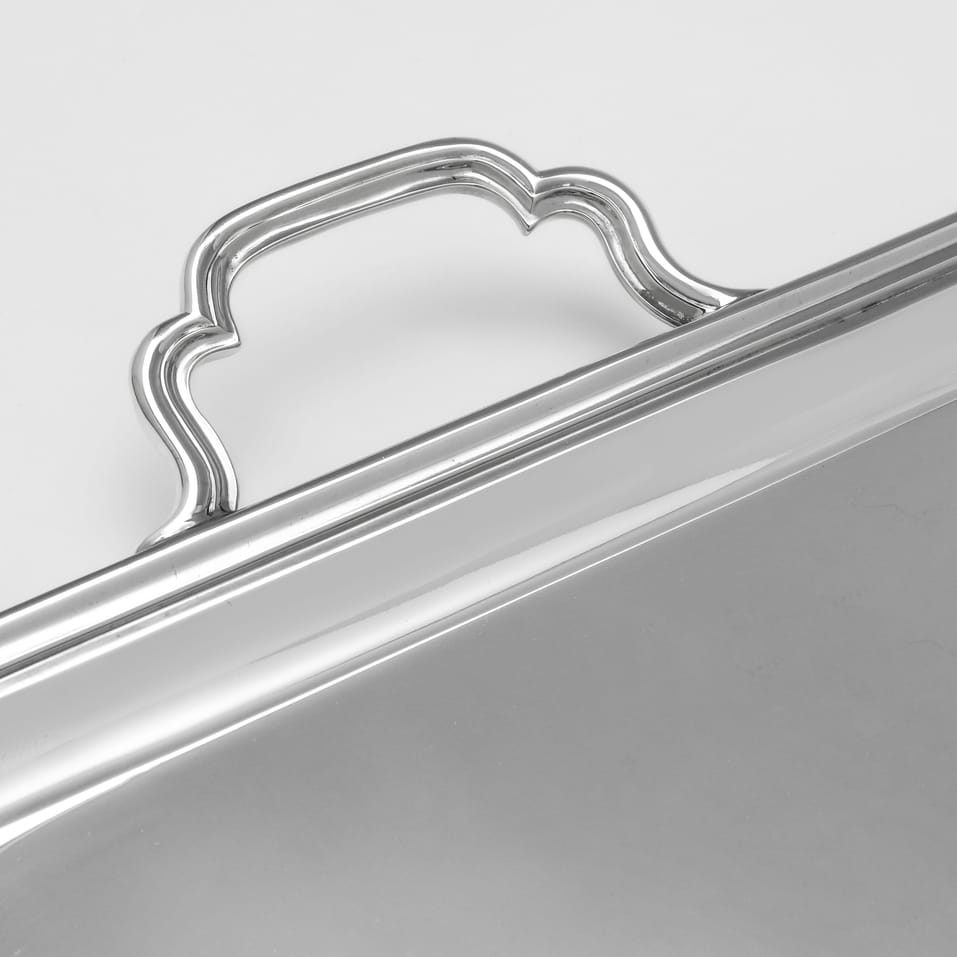 Antique Sterling Silver Tray - Goldsmiths & Silversmiths Co., hallmarked in 1910 London - George V - Image 4