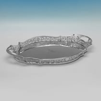 Antique Sterling Silver Tray - Charles Stuart Harris, hallmarked in 1907 London - Edwardian - Thumbnail 2