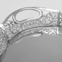 Antique Sterling Silver Tray - Charles Stuart Harris, hallmarked in 1907 London - Edwardian - Thumbnail 5