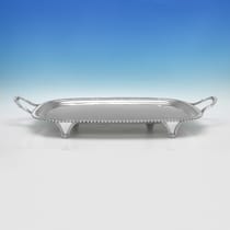 Antique Sterling Silver Tray - John Crouch II, hallmarked in 1810 London - George III - Thumbnail 3