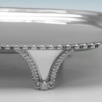 Antique Sterling Silver Tray - John Crouch II, hallmarked in 1810 London - George III - Thumbnail 4