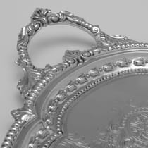 Antique Sterling Silver Tray - Goldsmiths & Silversmiths Co., hallmarked in 1917 London - George V - Thumbnail 3