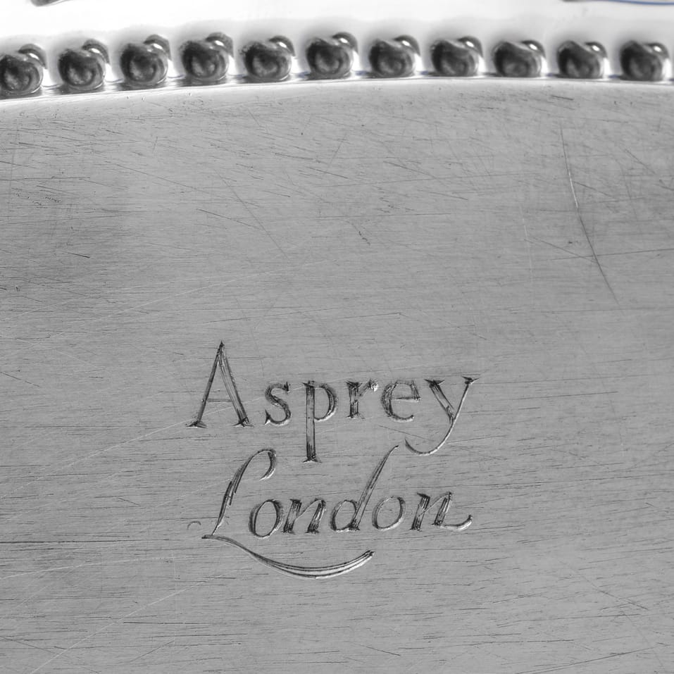 Antique Sterling Silver Tray - Goldsmiths & Silversmiths Co., hallmarked in 1917 London - George V - Image 6