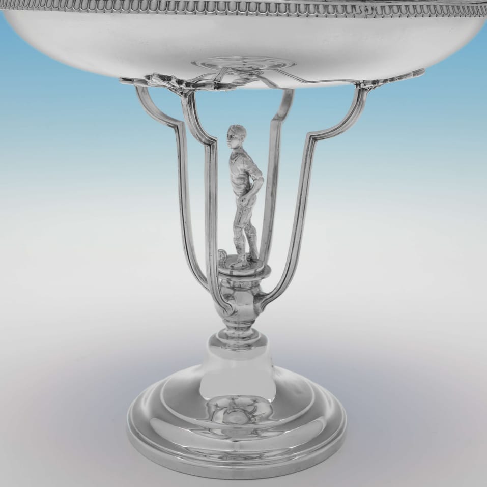 Sterling Silver Football Trophy - John & William Deakin, hallmarked in 1927 Sheffield - George V - Image 4