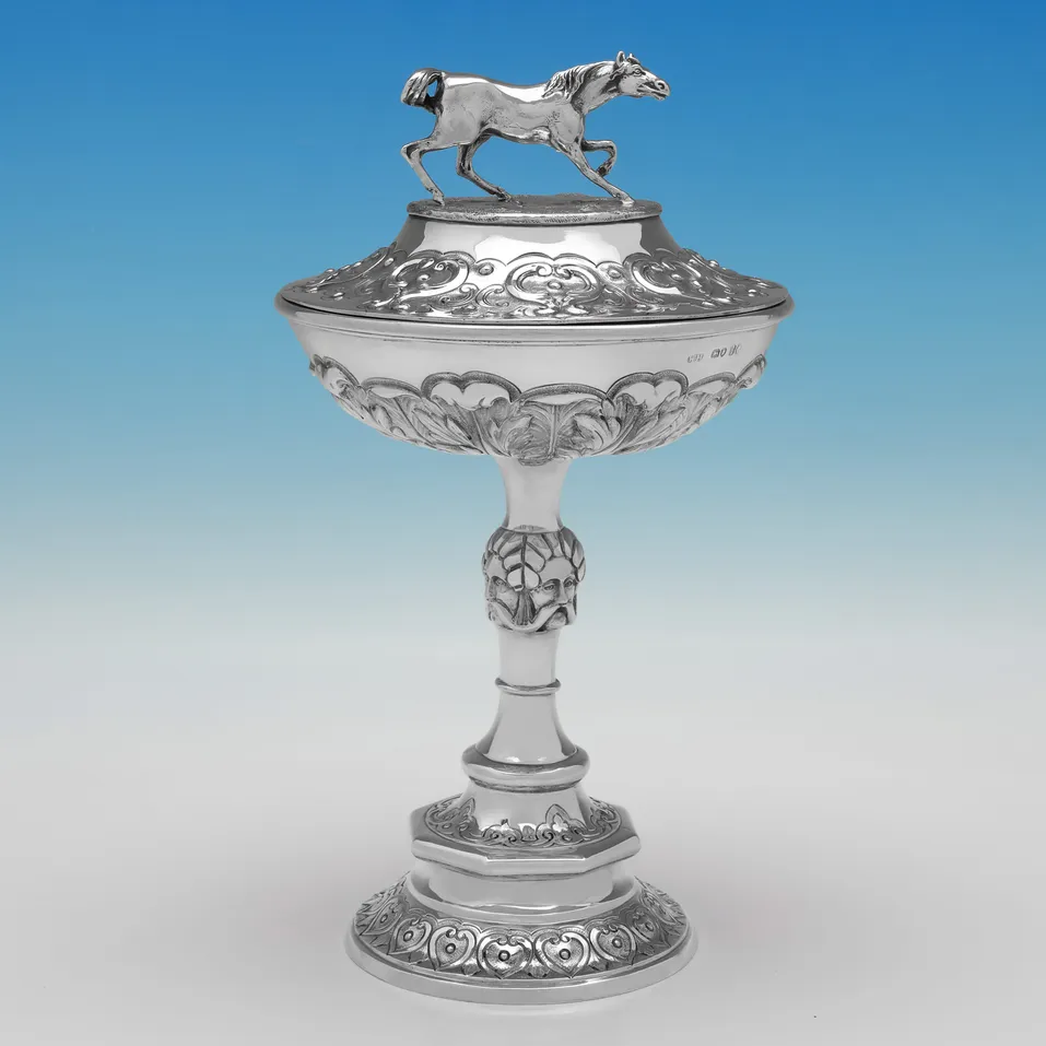 Antique Sterling Silver Trophy - William Hunter, hallmarked in 1865 London - Victorian - Image 1