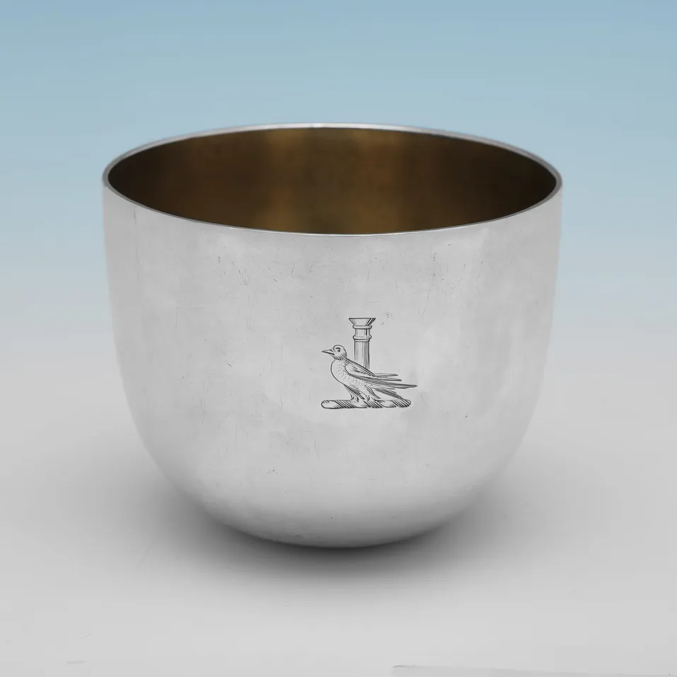 Antique Sterling Silver Tumbler Cup - Francis Crump, hallmarked in 1756 London - George II