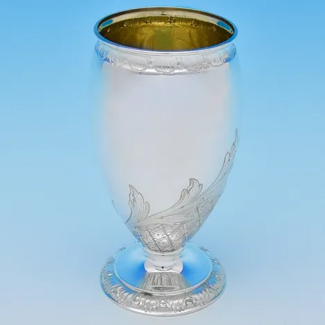 Antique Sterling Silver Art Nouveau Vase - Elkington & Co., hallmarked in 1889 Birmingham - Victorian
