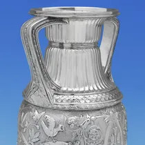 Antique Sterling Silver Etruscan Style Vase - Stephen Smith, hallmarked in 1880 London - Victorian - Thumbnail 2