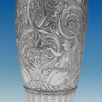 Antique Sterling Silver Etruscan Style Vase - Stephen Smith, hallmarked in 1880 London - Victorian - Thumbnail 3