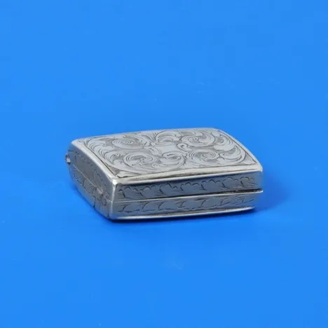 Antique Sterling Silver Vinaigrette - Joseph Taylor, hallmarked in 1843 Birmingham - Victorian