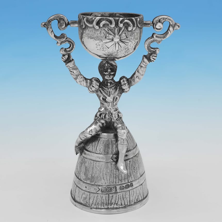 Antique Sterling Silver Wager Cup - Berthold Muller Hallmarked In 1912 London - George V - Image 5