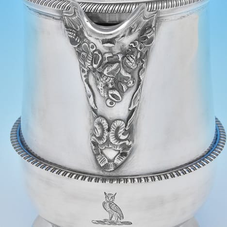 Antique Sterling Silver Water Jug - Thomas Wallis II & Jonathan Hayne, hallmarked in 1816 London - Regency - Image 2