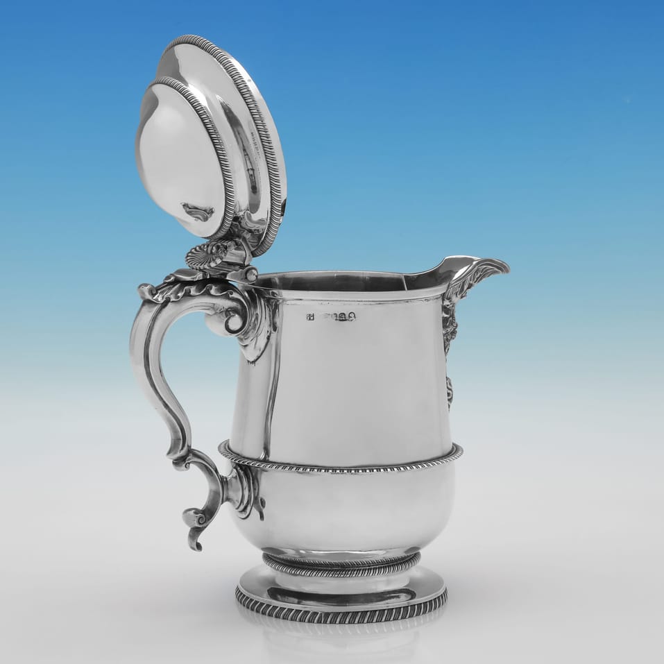 Antique Sterling Silver Water Jug - Thomas Wallis II & Jonathan Hayne, hallmarked in 1816 London - Regency - Image 3