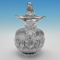 Antique Sterling Silver Water jug - Skinner & Co., hallmarked in 1914 London - George V - Thumbnail 3