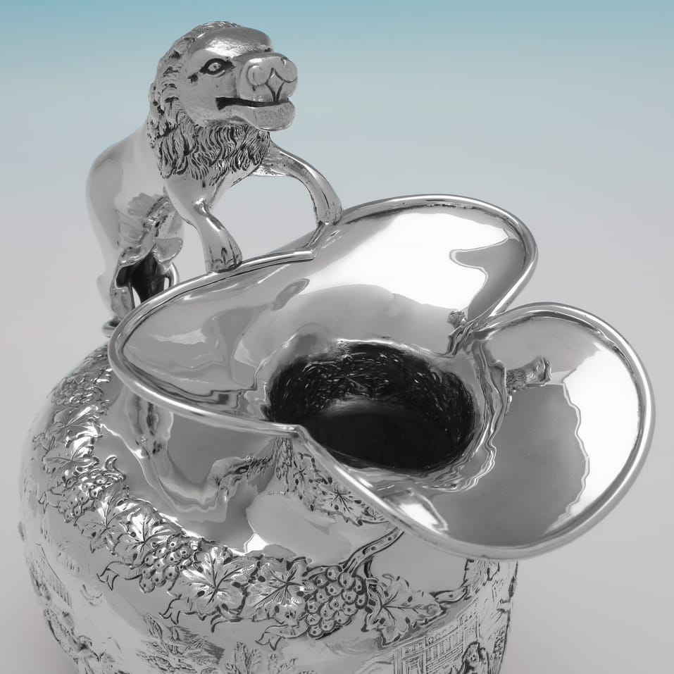 Antique Sterling Silver Water jug - Skinner & Co., hallmarked in 1914 London - George V - Image 4