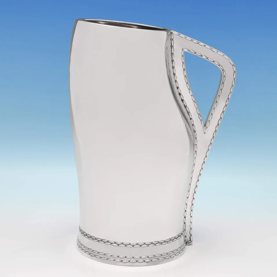 Antique Sterling Silver 'Blackjack' Water Jug - F. B. Thomas & Co., hallmarked in 1876 London - Victorian - Image 1