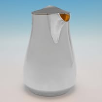 Sterling Silver Modernist Water Jug - John James Mcgreal, hallmarked in 1979 London - Elizabeth II - Thumbnail 3