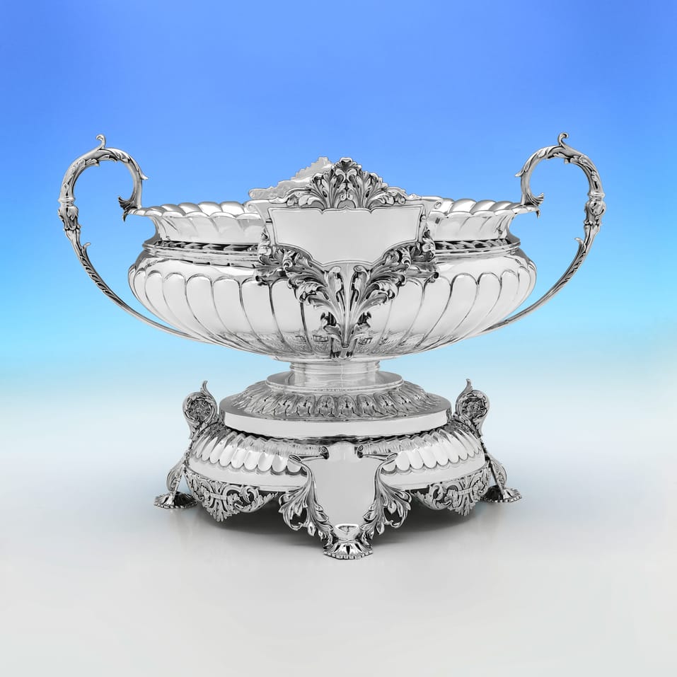 Antique Sterling Silver Wine Cistern - Barker Brothers Ltd., hallmarked in 1904 Birmingham - Edwardian