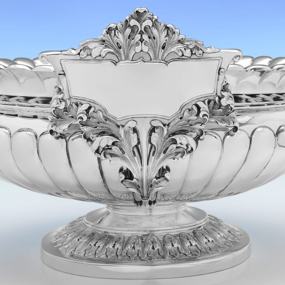 Antique Sterling Silver Wine Cistern - Barker Brothers Ltd., hallmarked in 1904 Birmingham - Edwardian - Image 6