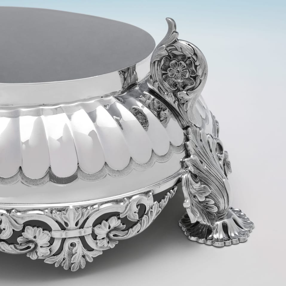 Antique Sterling Silver Wine Cistern - Barker Brothers Ltd., hallmarked in 1904 Birmingham - Edwardian - Image 11