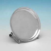 Sterling Silver Set of 12 Wine Glass Coasters - Carrington & Co., hallmarked in 1937 London - George VI - Thumbnail 3