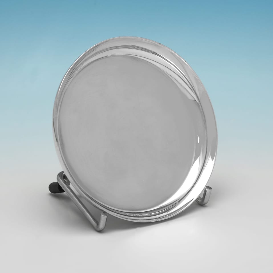 Sterling Silver Set of 12 Wine Glass Coasters - Carrington & Co., hallmarked in 1937 London - George VI - Image 3