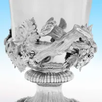 Antique Sterling Silver Pair of Wine Coolers - R. & S. Garrard, hallmarked in 1887 London - Victorian - Thumbnail 4