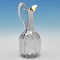 Antique Sterling Silver Wine Ewer - Joseph Angell, hallmarked in 1851 London - Victorian - Thumbnail 2