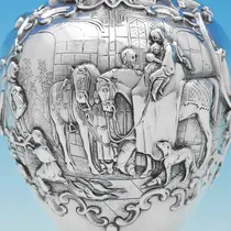 Antique Sterling Silver Wine Ewer - Joseph Angell & Son, hallmarked in 1845 London - Victorian - Thumbnail 2