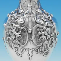 Antique Sterling Silver Wine Ewer - Joseph Angell & Son, hallmarked in 1845 London - Victorian - Thumbnail 3