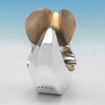 Sterling Silver 'Ying Yang' Carafe - hallmarked in 2015 London - Elizabeth II - Thumbnail 3